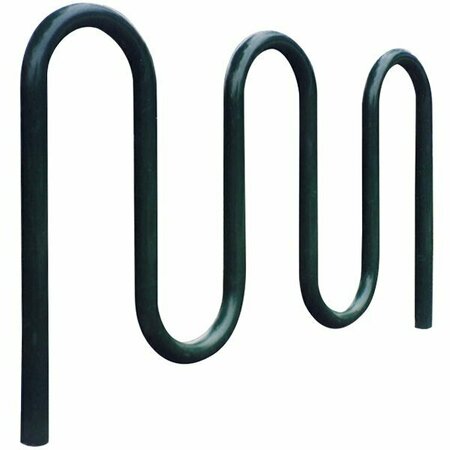 WAUSAU TILE 5-Loop Powder-Coated Metal Inground Mount Bike Rack 676MF9012